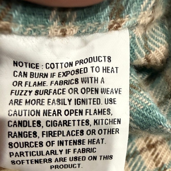 Cabelas Womens L Plaid Soft Flannel Shirt Teal Tan Brown Cotton Shirt (D34) - Picture 13 of 14